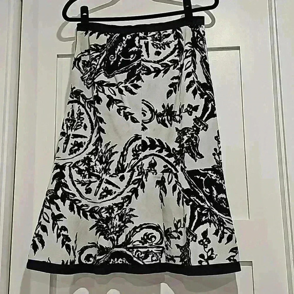 Vintage Odille Anthropologie fluted ruffle midi skirt Size 4 - Picture 1 of 8